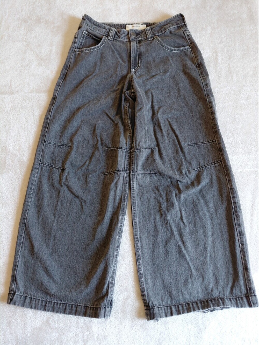 Hollister Womens Jeans Extreme Baggy Size 4 W 27 Gray Denim